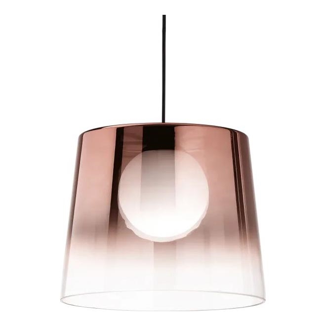 Ideal Lux - Lámpara LED colgante FADE 1xG9/3W/230V diá. 27,3 cm cobre/ahumado