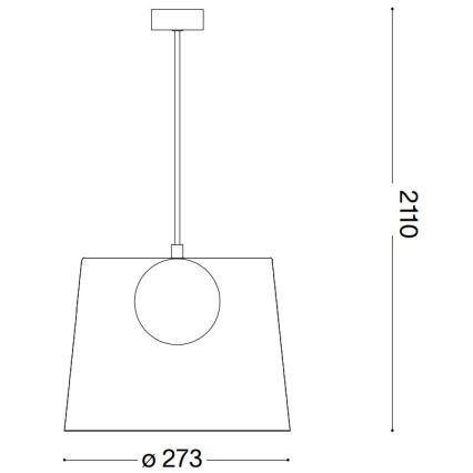 Ideal Lux - Lámpara LED colgante FADE 1xG9/3W/230V diá. 27,3 cm cobre/ahumado
