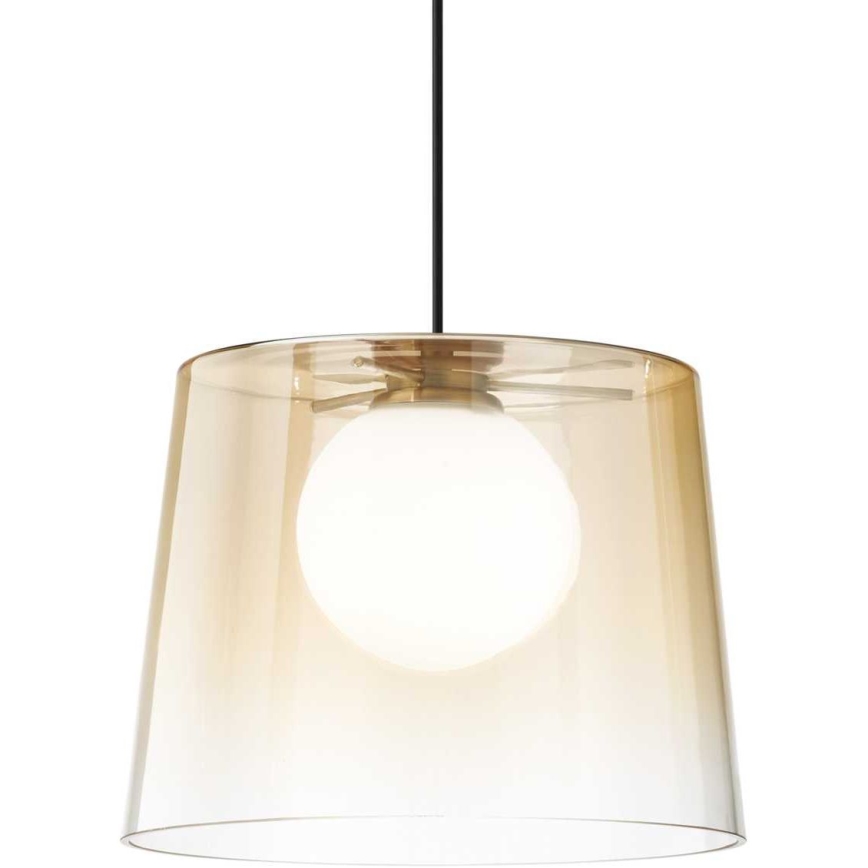 Ideal Lux - Lámpara LED colgante FADE 1xG9/3W/230V diá. 27,3 cm dorado/Ahumado
