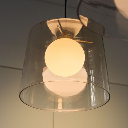 Ideal Lux - Lámpara LED colgante FADE 1xG9/3W/230V diá. 27,3 cm dorado/Ahumado