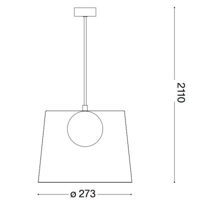 Ideal Lux - Lámpara LED colgante FADE 1xG9/3W/230V diá. 27,3 cm gris/Ahumado