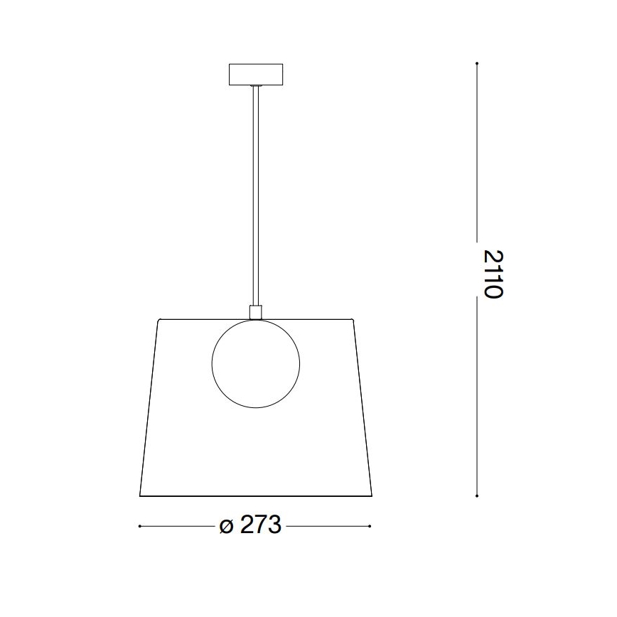 Ideal Lux - Lámpara LED colgante FADE 1xG9/3W/230V diá. 27,3 cm gris/Ahumado