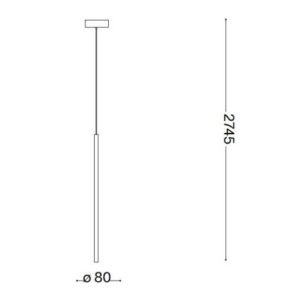 Ideal Lux - Lámpara LED colgante FILO LED/3,5W/230V 2700K CRI 90 blanco