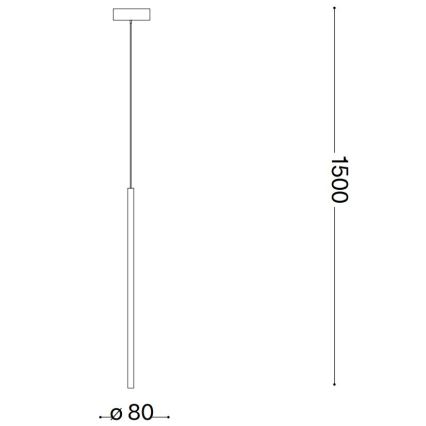 Ideal Lux - Lámpara LED colgante FILO LED/3,5W/230V 3000K CRI 90 latón