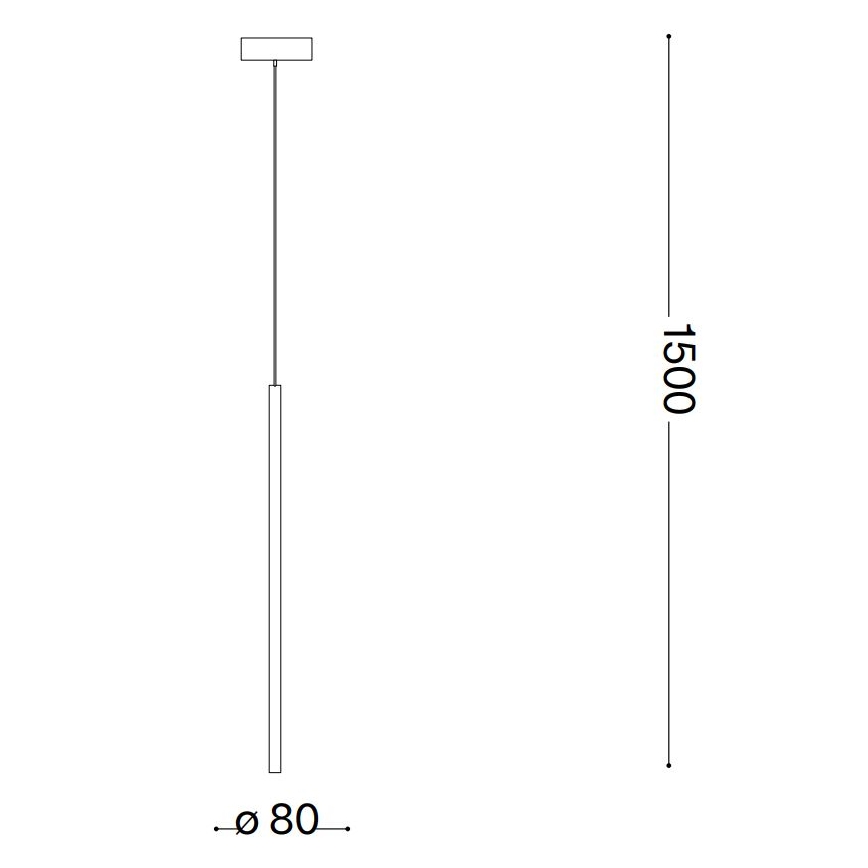 Ideal Lux - Lámpara LED colgante FILO LED/3,5W/230V 3000K CRI 90 latón