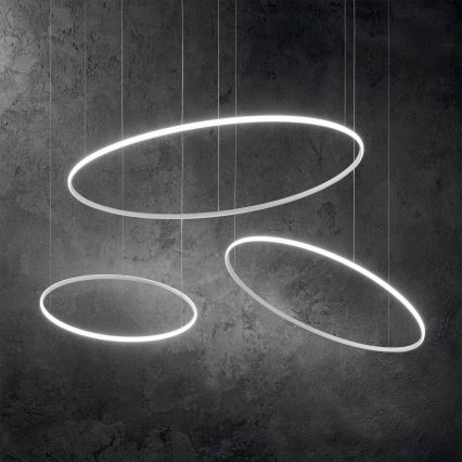 Ideal Lux - Lámpara LED colgante HULAHOOP LED/28W/230V 3000K diá. 61 cm CRI 90 blanco
