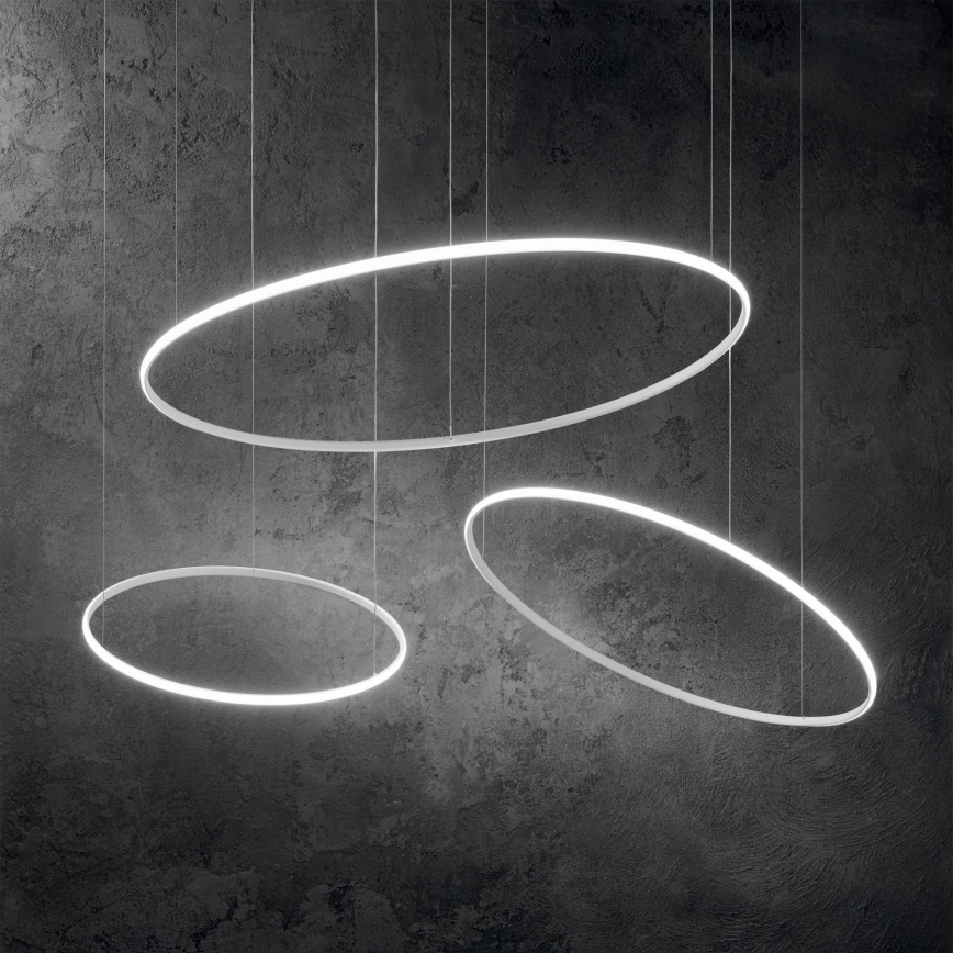 Ideal Lux - Lámpara LED colgante HULAHOOP LED/28W/230V 3000K diá. 61 cm CRI 90 blanco