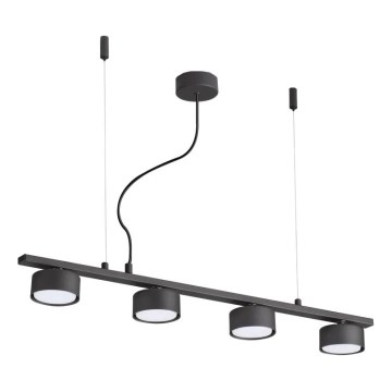 Ideal Lux - Lámpara LED colgante MINOR 4xGX53/9W/230V 75,5 cm negro