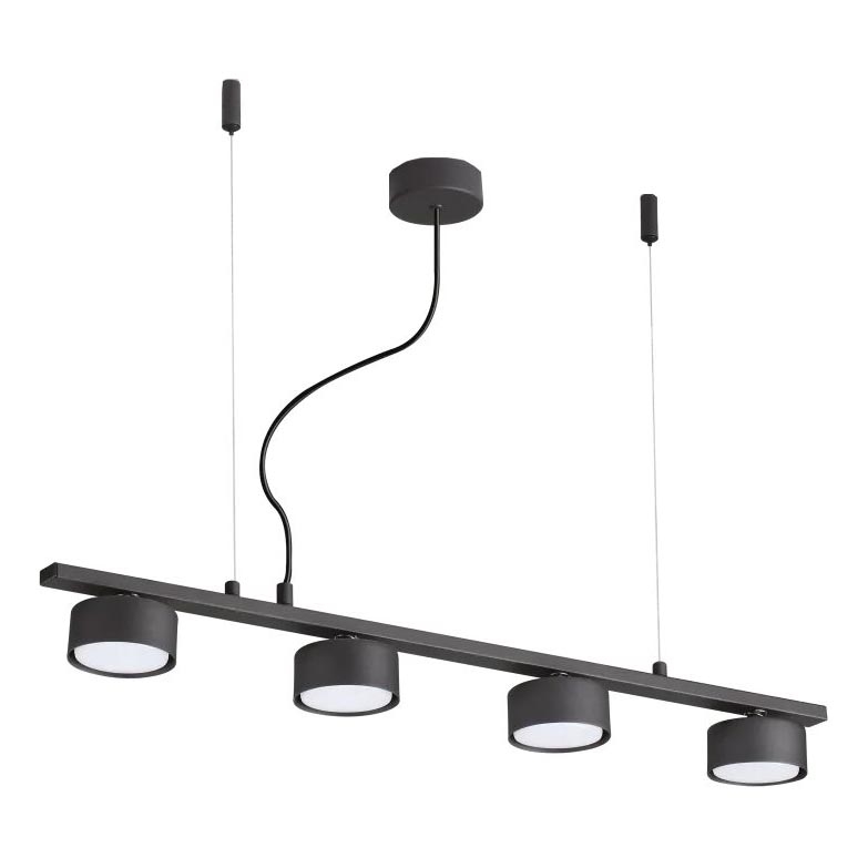 Ideal Lux - Lámpara LED colgante MINOR 4xGX53/9W/230V 75,5 cm negro
