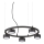 Ideal Lux - Lámpara LED colgante MINOR 5xGX53/9W/230V diá. 50 cm negro