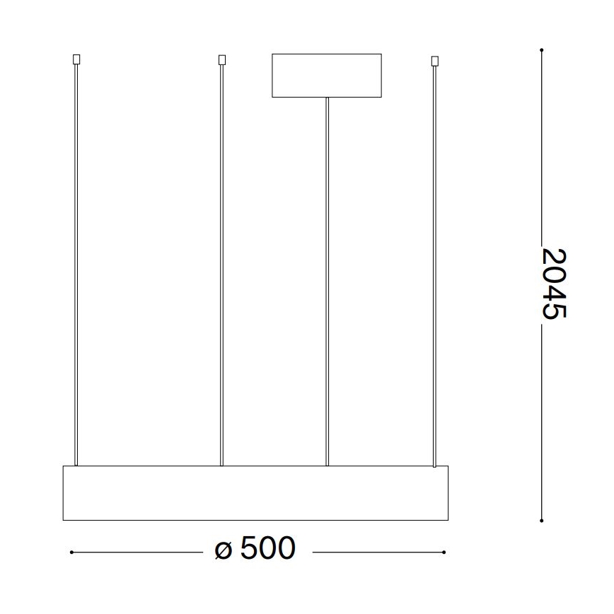 Ideal Lux - Lámpara LED colgante ORACLE LED/28W/230V 3000K diá. 50 cm CRI 90 negro