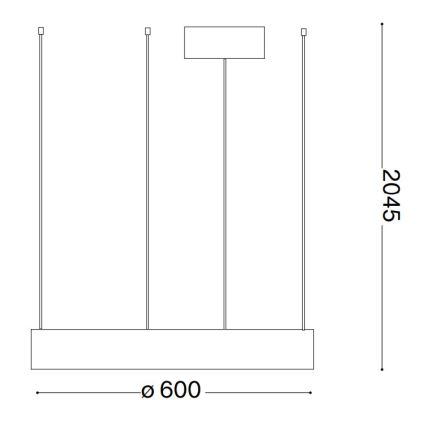 Ideal Lux - Lámpara LED colgante ORACLE LED/33W/230V 3000K diá. 60 cm CRI 90 blanco