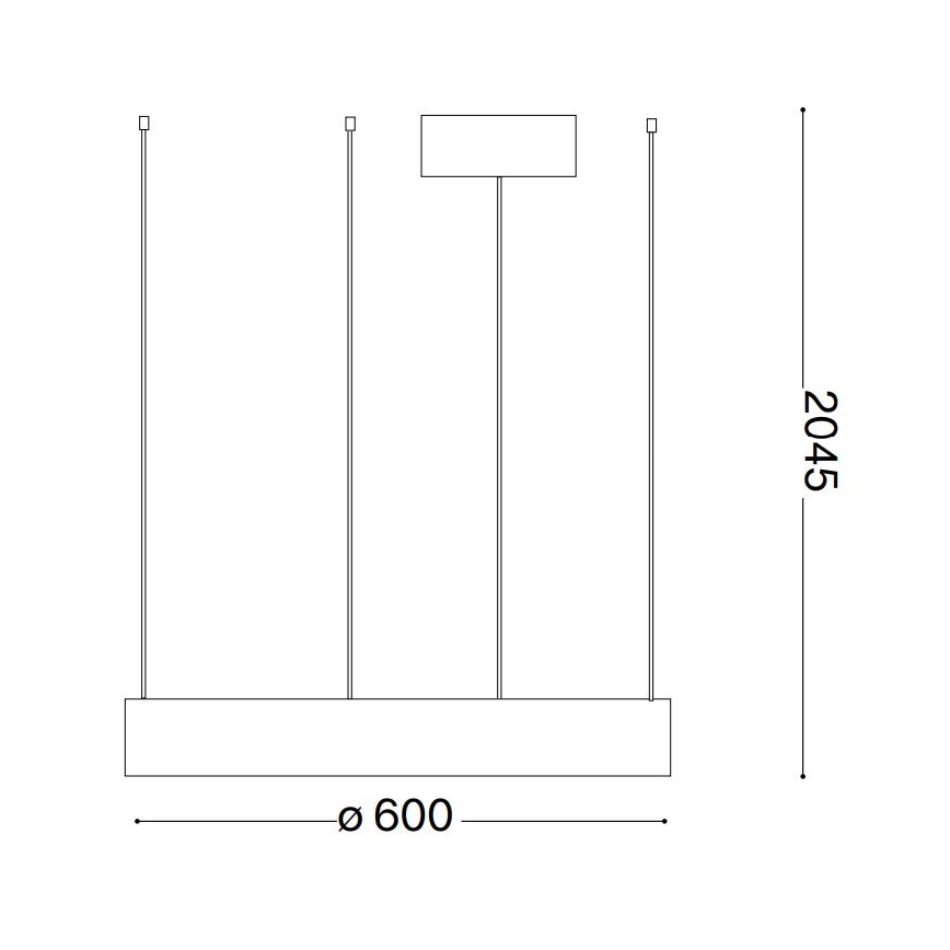 Ideal Lux - Lámpara LED colgante ORACLE LED/33W/230V 3000K diá. 60 cm CRI 90 blanco