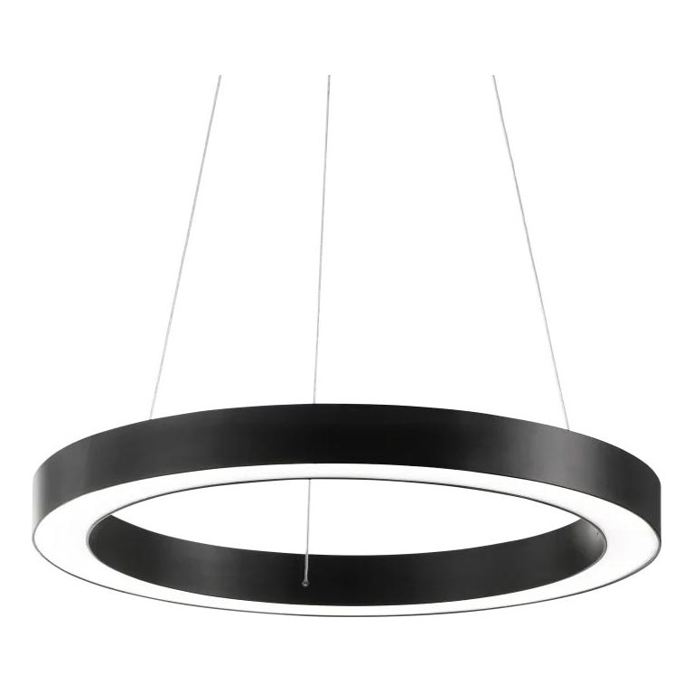 Ideal Lux - Lámpara LED colgante ORACLE LED/33W/230V 3000K diá. 60 cm CRI 90 negro