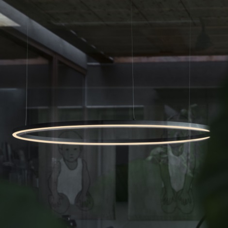 Ideal Lux - Lámpara LED colgante ORACLE LED/55W/230V negro