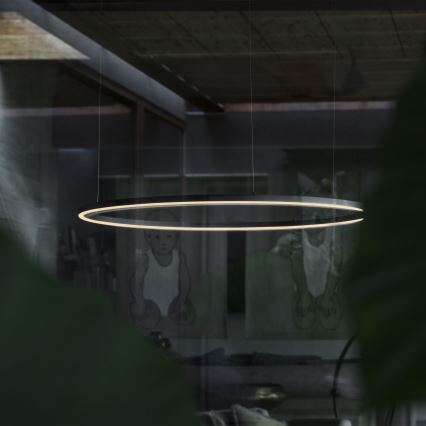 Ideal Lux - Lámpara LED colgante ORACLE LED/89W/230V 3000K diá. 150 cm negro