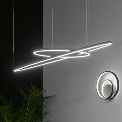 Ideal Lux - Lámpara LED colgante ORACLE LED/89W/230V 3000K diá. 150 cm negro