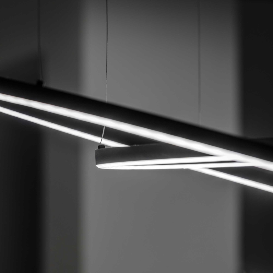 Ideal Lux - Lámpara LED colgante ORACLE LED/89W/230V 3000K diá. 150 cm negro