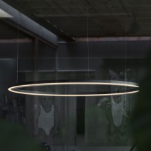 Ideal Lux - Lámpara LED colgante ORACLE LED/89W/230V diá. 150 cm negro