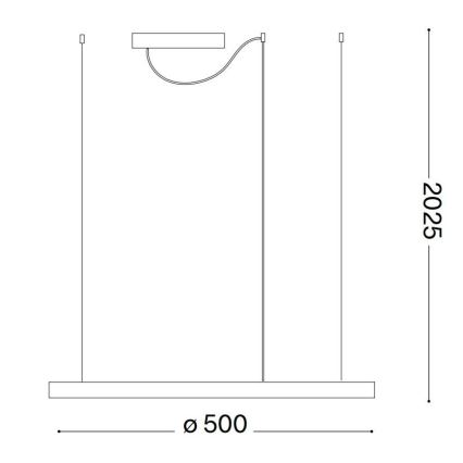 Ideal Lux - Lámpara LED colgante ORACLE SLIM LED/32W/230V 3000K diá. 50 cm blanco