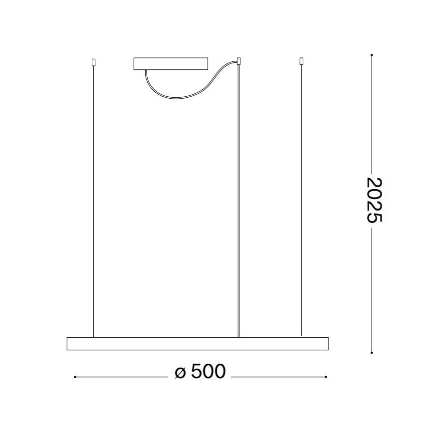 Ideal Lux - Lámpara LED colgante ORACLE SLIM LED/32W/230V 3000K diá. 50 cm negro