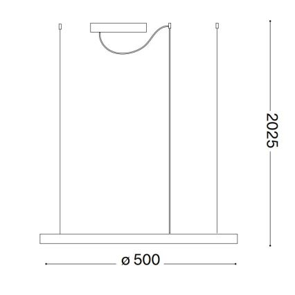 Ideal Lux - Lámpara LED colgante ORACLE SLIM LED/32W/230V 4000K diá. 50 cm blanco