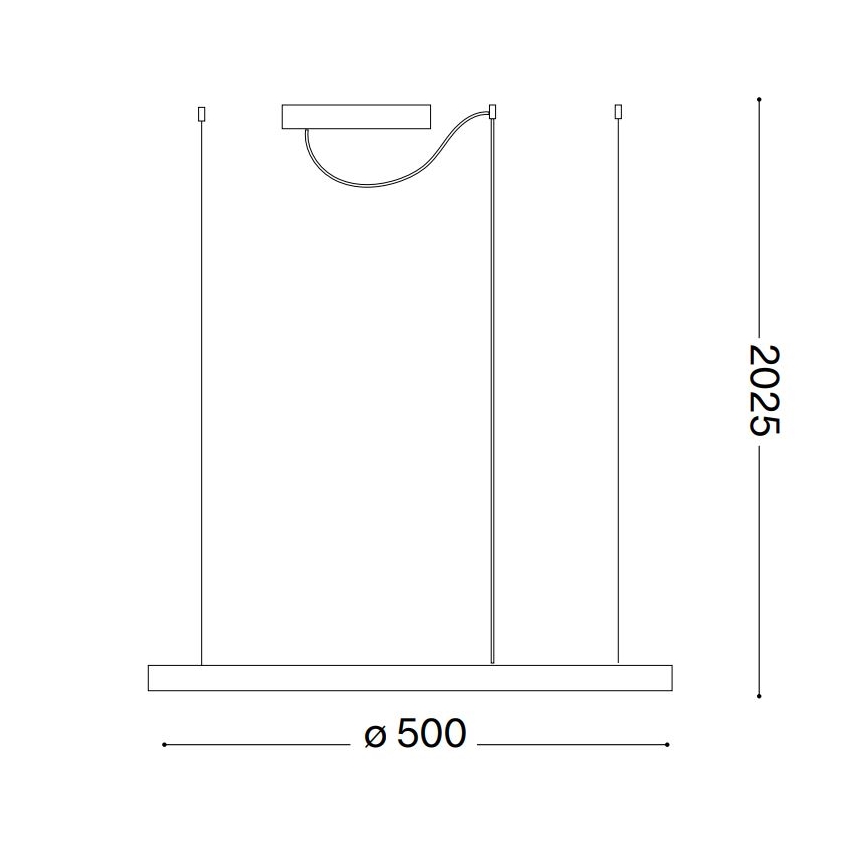 Ideal Lux - Lámpara LED colgante ORACLE SLIM LED/32W/230V 4000K diá. 50 cm blanco