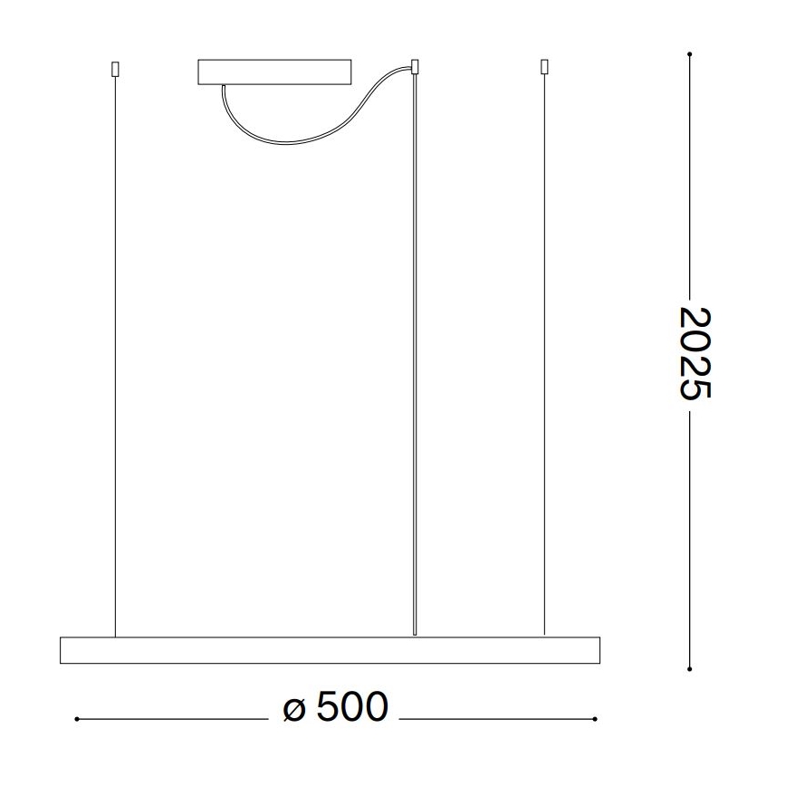 Ideal Lux - Lámpara LED colgante ORACLE SLIM LED/32W/230V 4000K diá. 50 cm negro