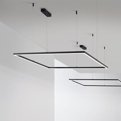 Ideal Lux - Lámpara LED colgante ORACLE SLIM LED/33W/230V 3000K 50x50 cm negro