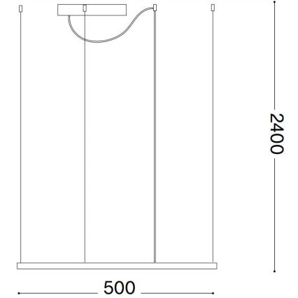 Ideal Lux - Lámpara LED colgante ORACLE SLIM LED/33W/230V 3000K 50x50 cm negro