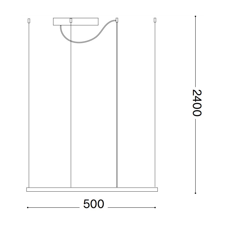 Ideal Lux - Lámpara LED colgante ORACLE SLIM LED/33W/230V 3000K 50x50 cm negro