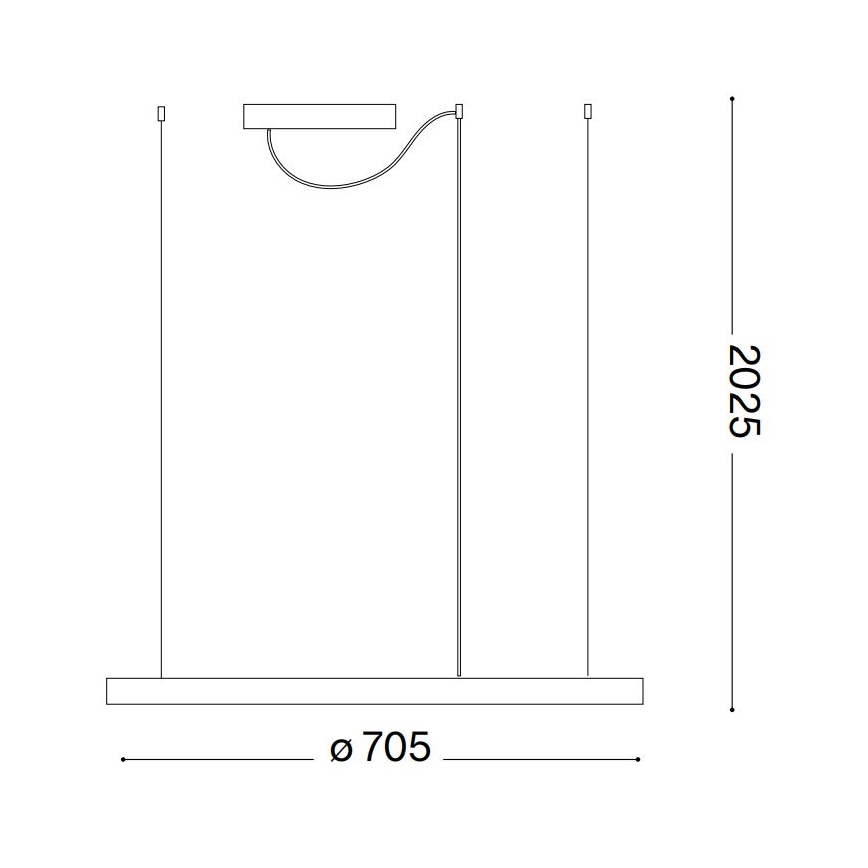 Ideal Lux - Lámpara LED colgante ORACLE SLIM LED/37W/230V 2700K diá. 70,5 cm blanco
