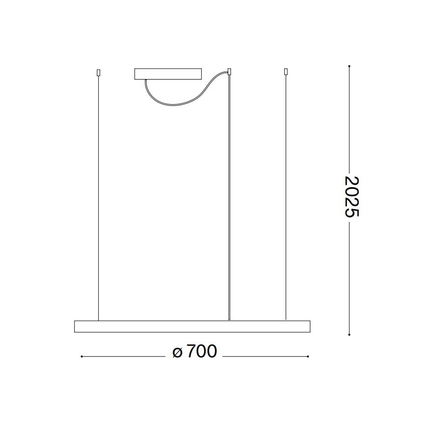 Ideal Lux - Lámpara de araña LED regulable ORACLE SLIM LED/39W/230V 3000K diá. 70 cm blanco