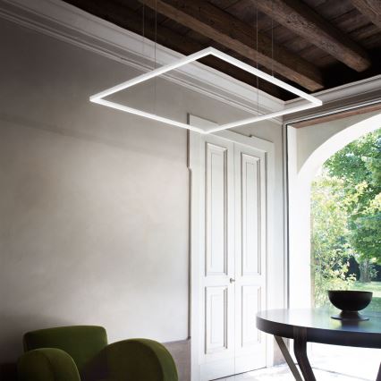 Ideal Lux - Lámpara LED colgante ORACLE SLIM LED/41W/230V 3000K 70x70 cm blanco
