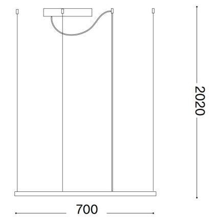 Ideal Lux - Lámpara LED colgante ORACLE SLIM LED/41W/230V 3000K 70x70 cm blanco