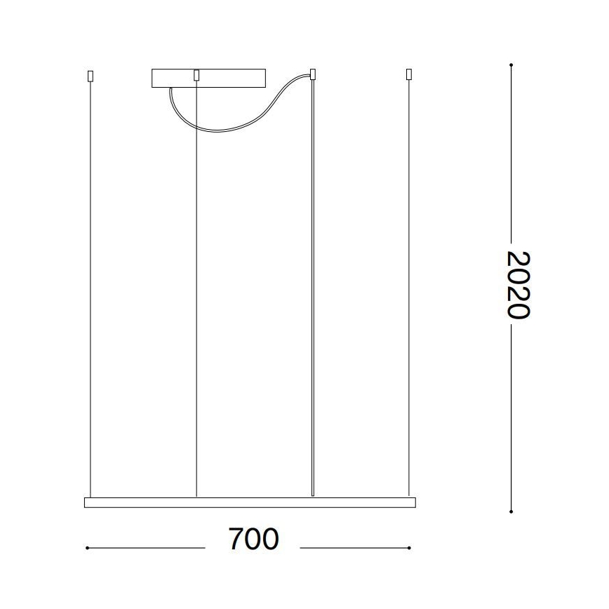 Ideal Lux - Lámpara LED colgante ORACLE SLIM LED/41W/230V 3000K 70x70 cm blanco