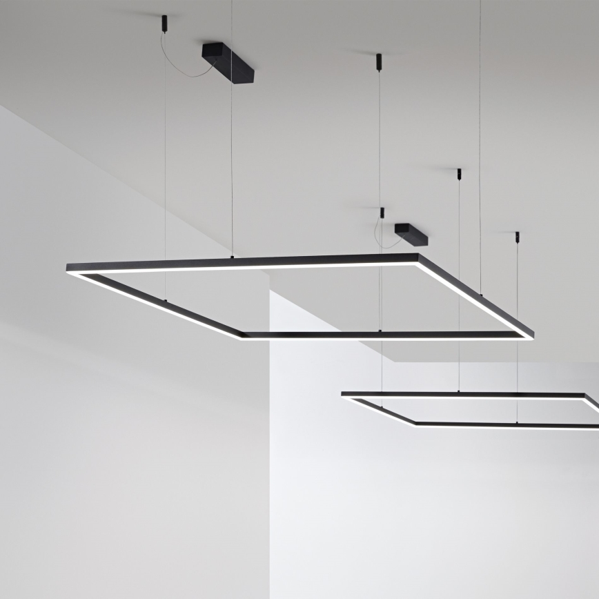 Ideal Lux - Lámpara LED colgante ORACLE SLIM LED/41W/230V 3000K 70x70 cm negro