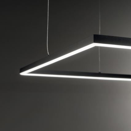 Ideal Lux - Lámpara LED colgante ORACLE SLIM LED/41W/230V 3000K 70x70 cm negro