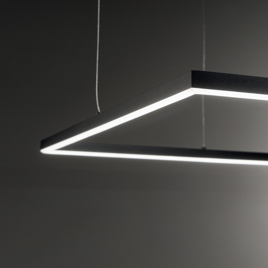 Ideal Lux - Lámpara LED colgante ORACLE SLIM LED/41W/230V 3000K 70x70 cm negro