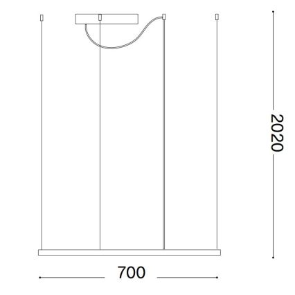 Ideal Lux - Lámpara LED colgante ORACLE SLIM LED/41W/230V 3000K 70x70 cm negro