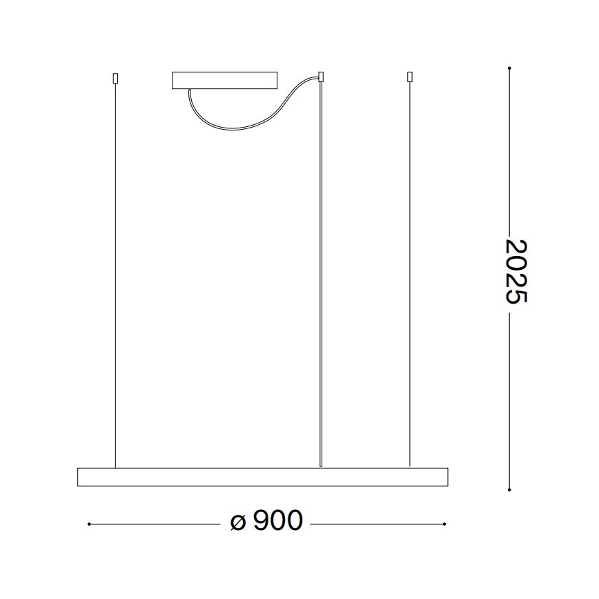 Ideal Lux - Lámpara LED colgante ORACLE SLIM LED/53W/230V 2700K diá. 90 cm blanco