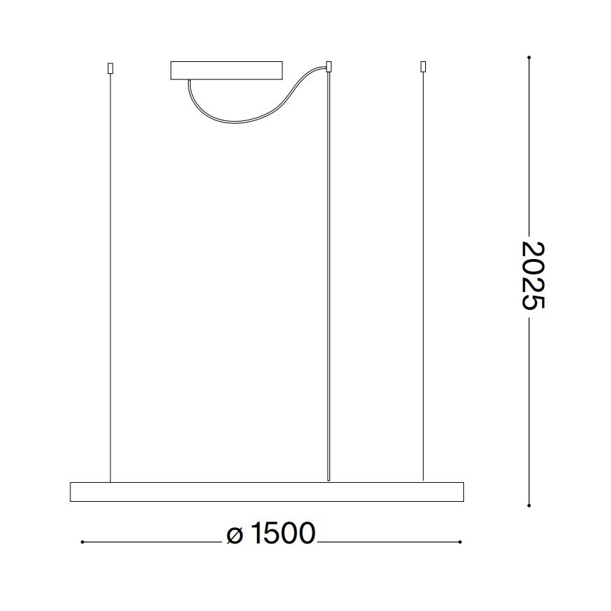 Ideal Lux - Lámpara de araña LED regulable ORACLE SLIM LED/76W/230V 3000K diá. 150 cm blanco