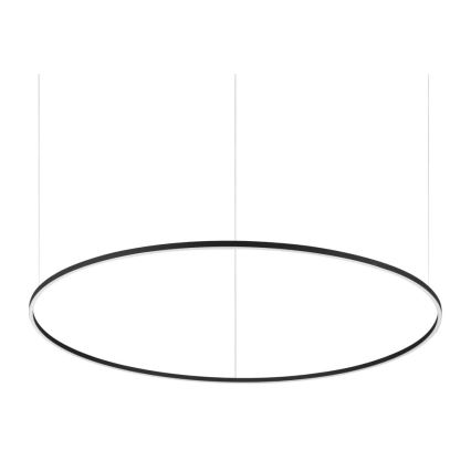 Ideal Lux - Lámpara de araña LED regulable ORACLE SLIM LED/76W/230V 3000K diá. 150 cm negro
