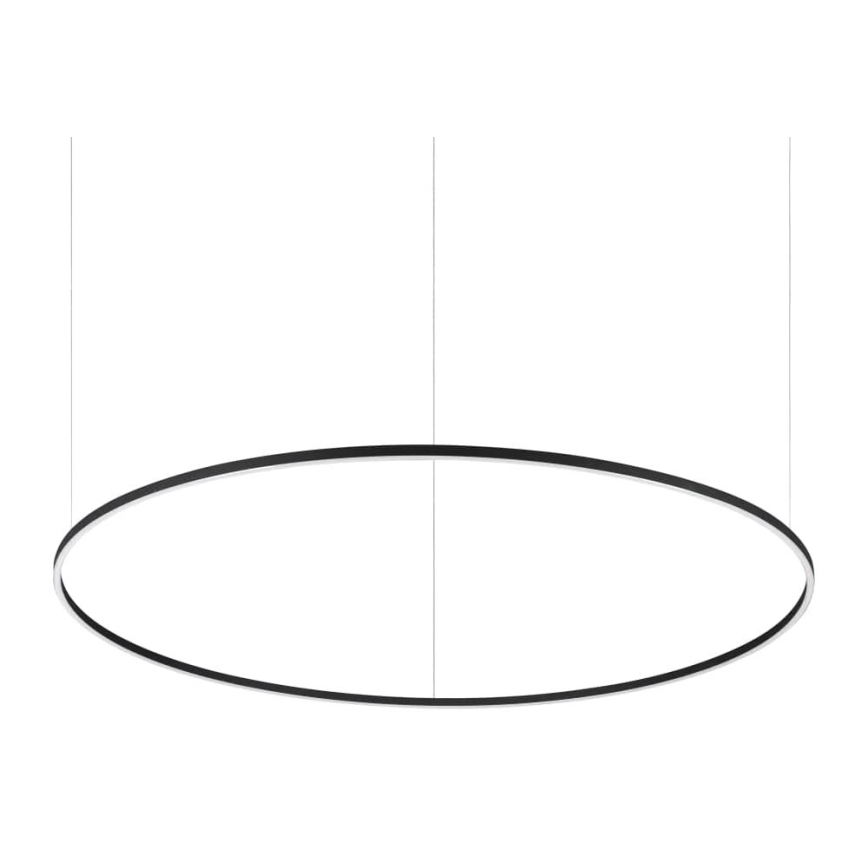 Ideal Lux - Lámpara de araña LED regulable ORACLE SLIM LED/76W/230V 3000K diá. 150 cm negro