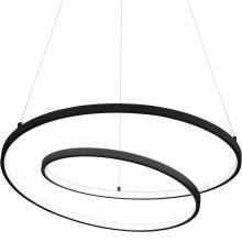 Ideal Lux - Lámpara LED colgante OZ LED/48W/230V diá. 60 cm negro