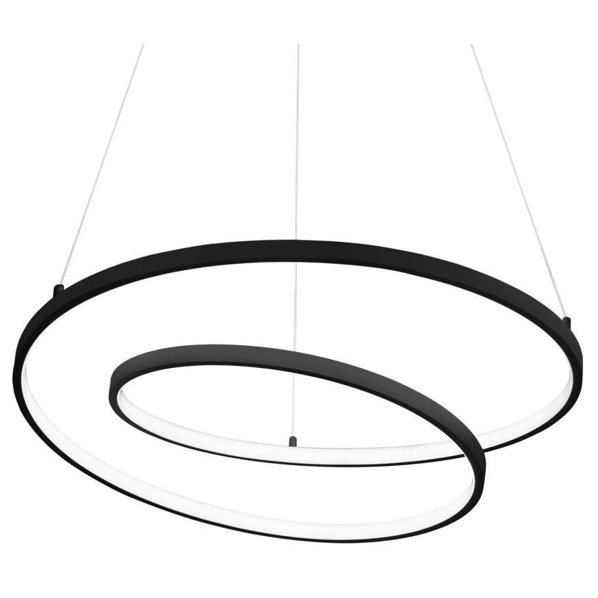 Ideal Lux - Lámpara LED colgante OZ LED/52W/230V diá. 80 cm CRI 90 negro
