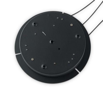 Ideal Lux - Lámpara LED colgante OZ LED/52W/230V diá. 80 cm CRI 90 negro
