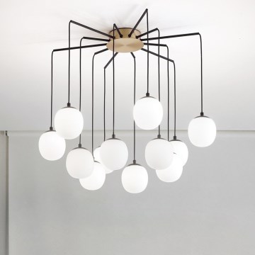 Ideal Lux - Lámpara LED colgante RHAPSODY 12xG9/3W/230V latón