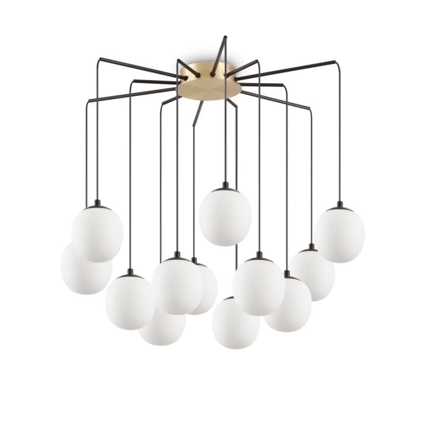 Ideal Lux - Lámpara LED colgante RHAPSODY 12xG9/3W/230V latón