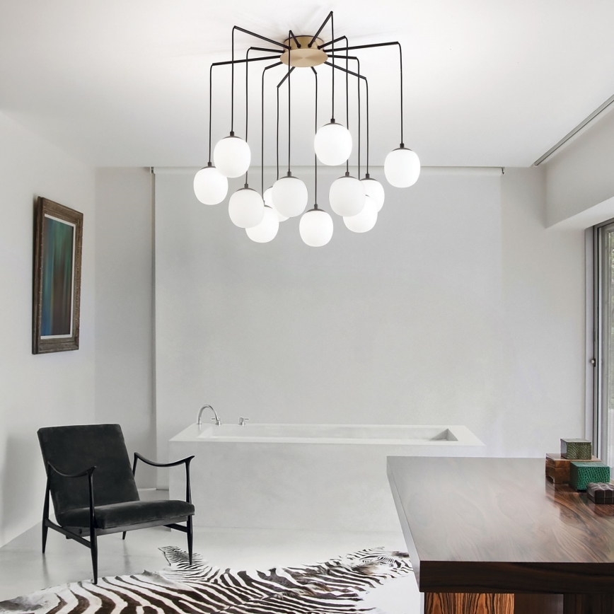 Ideal Lux - Lámpara LED colgante RHAPSODY 12xG9/3W/230V latón